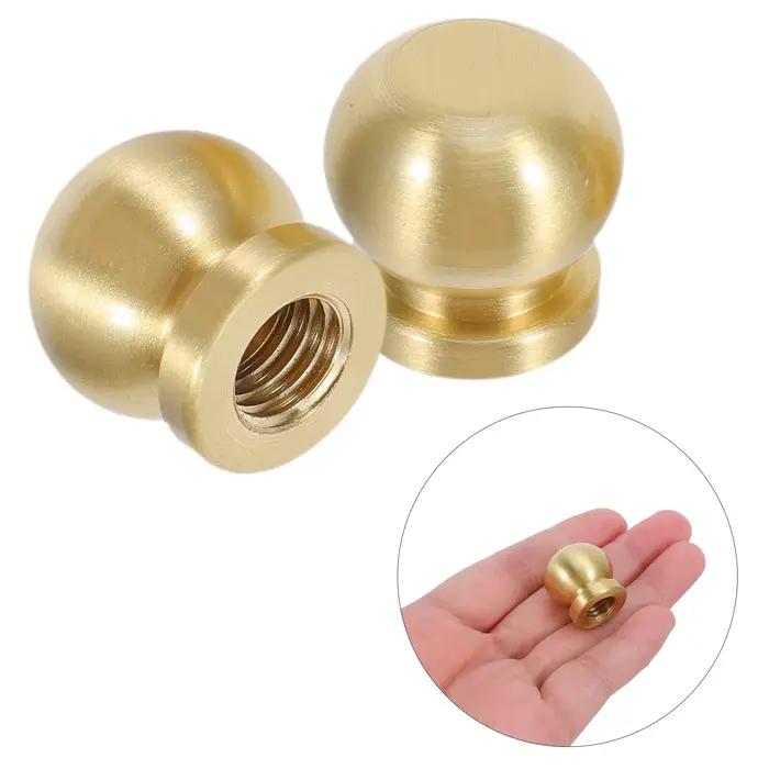 4 pièces Pieds sphériques en laiton massif doré de 20 mm de hauteur avec matériel de fixation pour boîte en bois vintage, artisanat DIY, armoire, pieds d'élévation