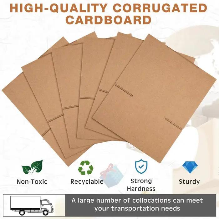 Boîtes d'expédition postales, 7,6x3,94x5,1 pouces, boîte en carton ondulé brun avec couvercles, simple paroi, 32 lb/pouce carré