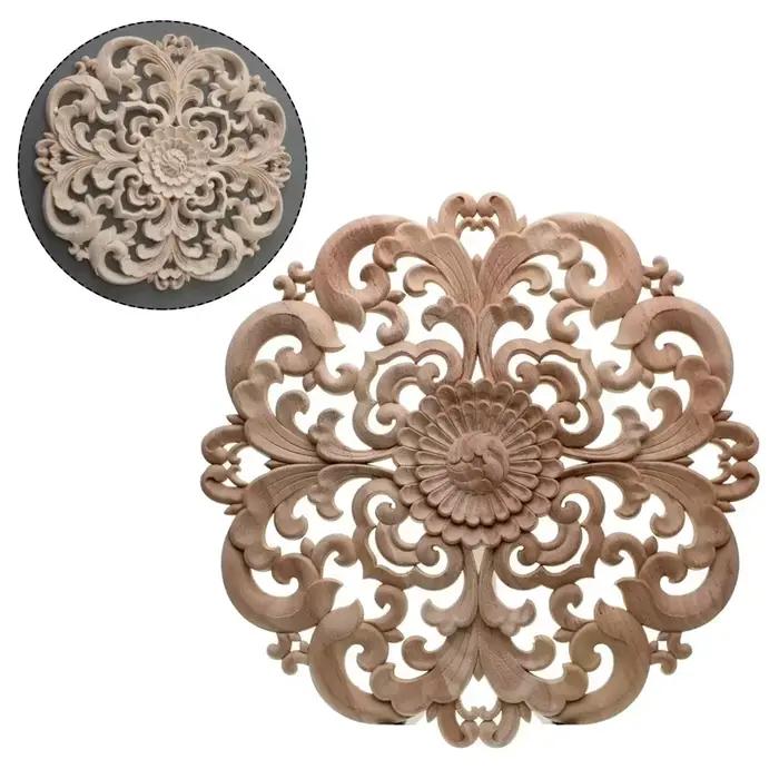 Décalcomanie de sculpture sur bois élégante pour décoration murale ou meuble intérieur occasions spéciales