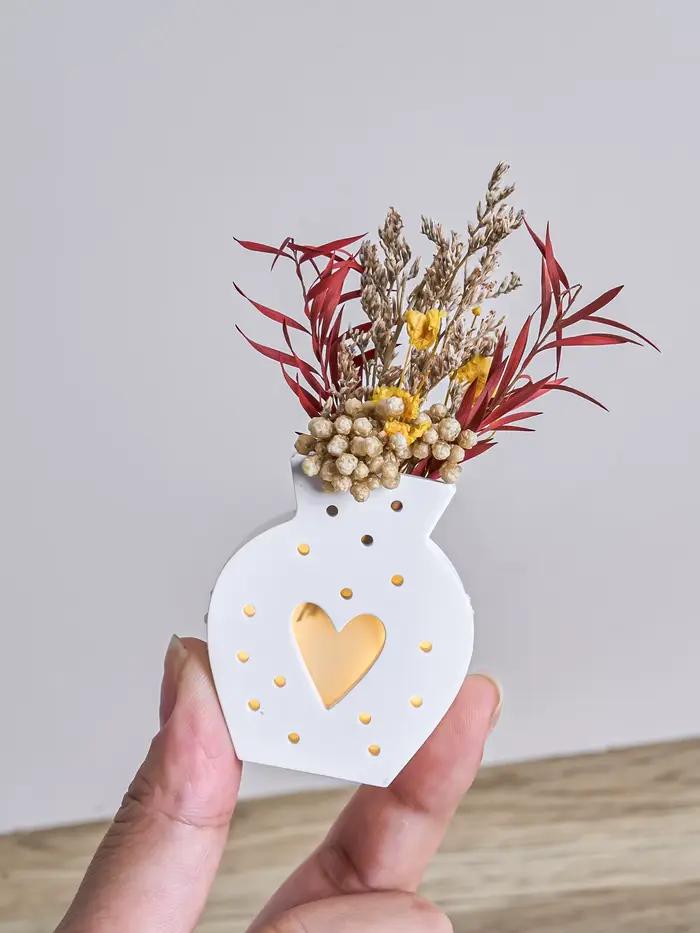 Mini Vase de fleurs séchées en Silicone