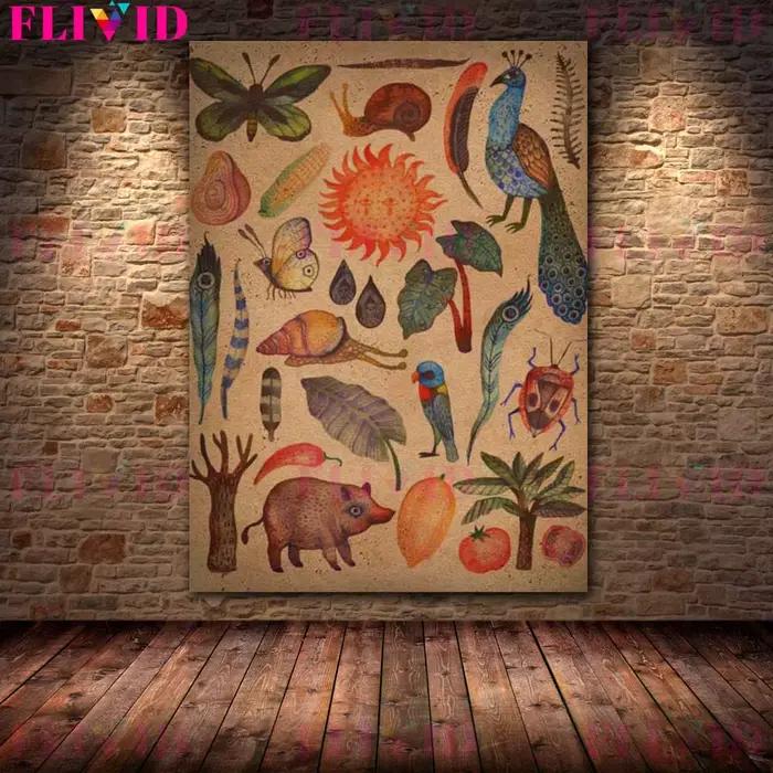 Affiche murale de plantes de champignons