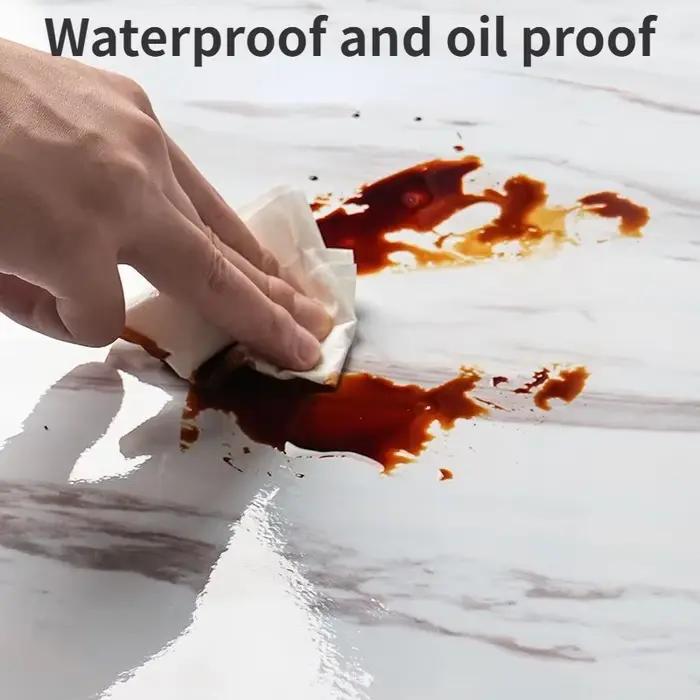 Papier peint adhésif mural en vinyle marbre résistant à l'eau et à l'humidité pour rénovation cuisine et salle de bains