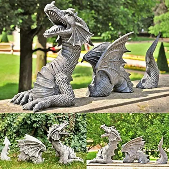 Sculpture de dragon en résine