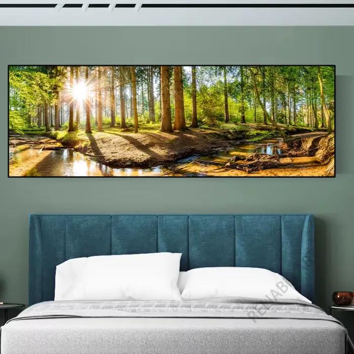 Paysage naturel forêt Panorama HD photos toile peinture mur Art lumière du soleil
