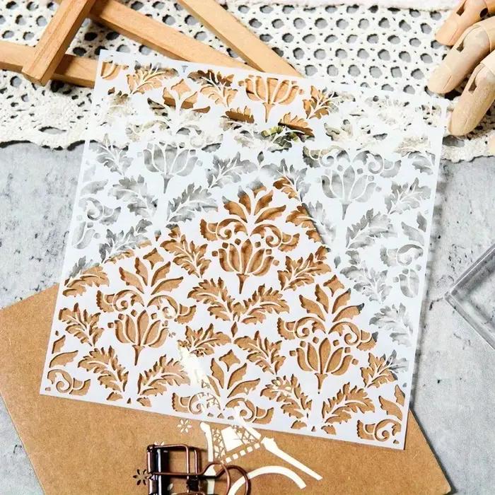 Pochoir en plastique à motif de printemps Vintage