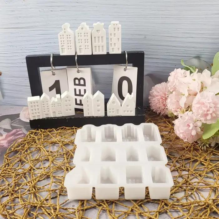Douze moules en silicone pour la décoration de la maison