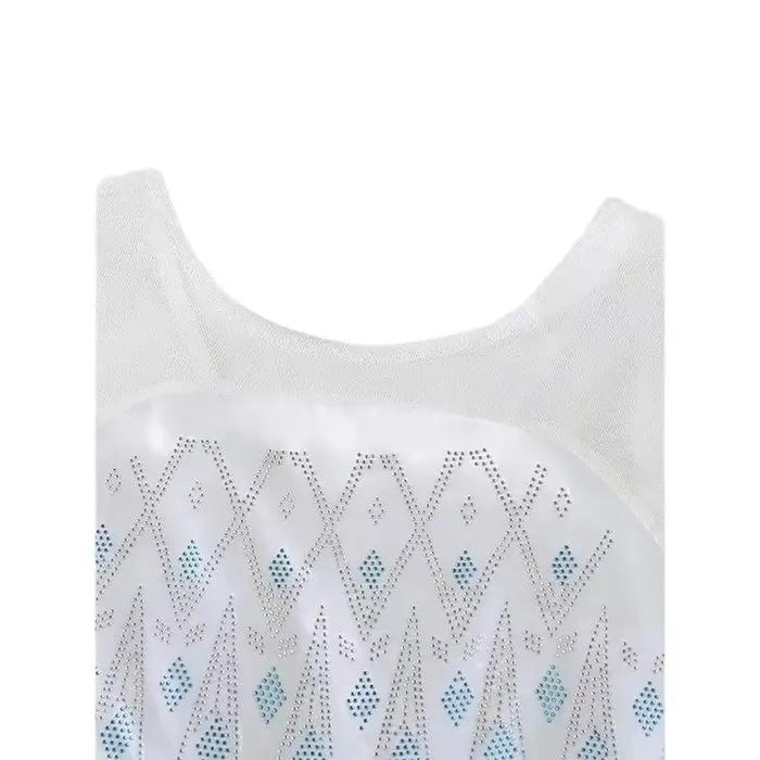 Robe de princesse Elsa Disney pour filles, blanche, imprimée, manches longues, en dentelle, ensemble cadeau de fête Festive, robe la reine des neiges, esprit de feu Olaf
