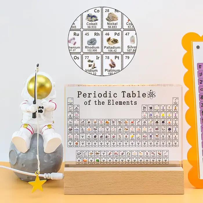 Figurine de Table périodique Mendeleev en acrylique, décor de bureau de chimie, affichage d'éléments pour accessoires de maison, décoration cadeau