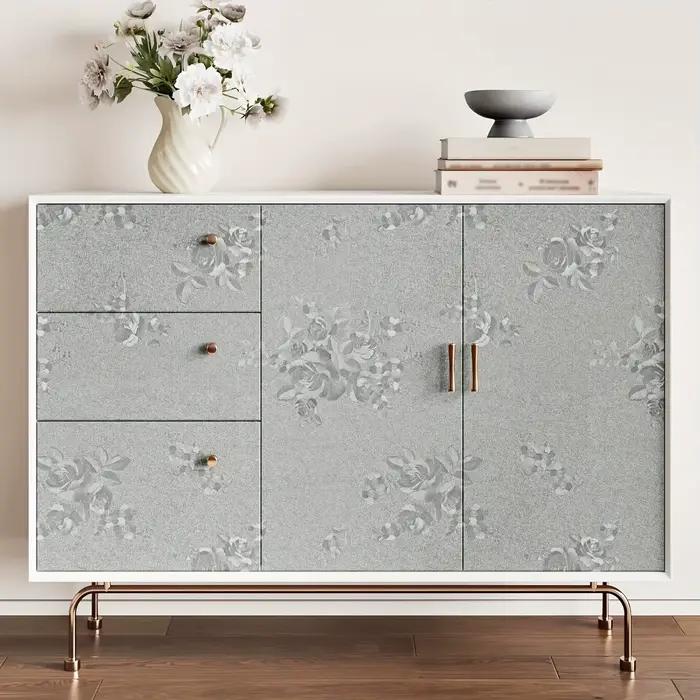 Papier peint 3D floral en relief pour chambre à coucher, auto-adhésif, résistant à l'humidité, pour murs et meubles, multifonctionnel, modern style
