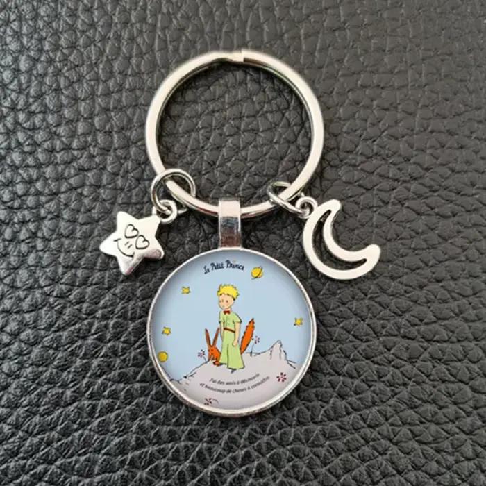 Porte-clés avec pendentif en verre cabochon