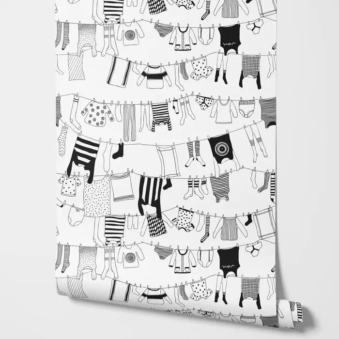 Papier peint mural noir et blanc