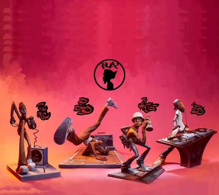 Figurine de groupe de rock rétro pour la décoration de la maison