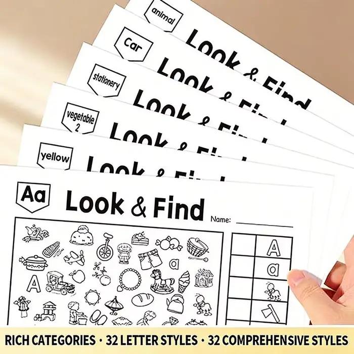 Livre de coloriage pour enfants avec objets cachés, plus de 100 activités de recherche et de coloriage, livre de puzzle éducatif interactif pour l'école, la maison et les voyages