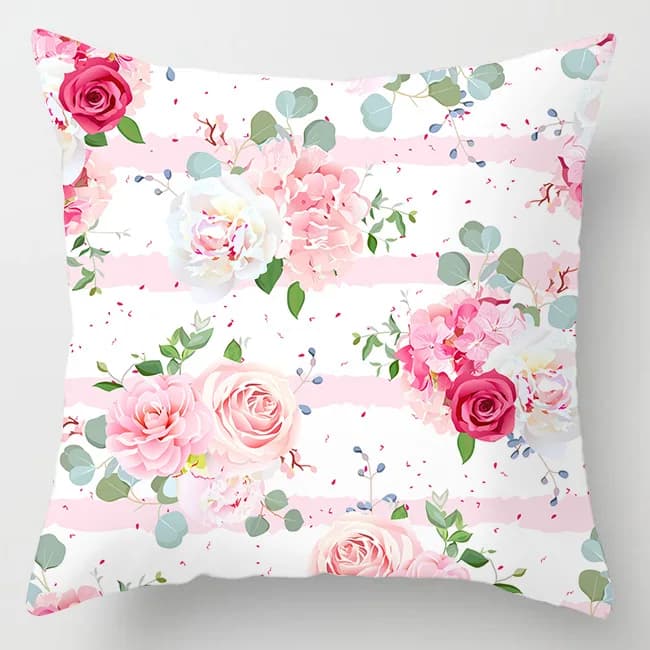 Taie d'oreiller en plumes roses, housse de coussin de canapé décorative, housse d'oreiller de lit, d