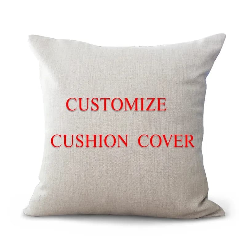 Housse de coussin décorative personnalisée, taie d'oreiller imprimée de votre Photo sur le canapé, c