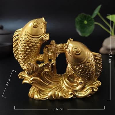 Statues de bouddha Feng Shui chinoises en or, Sculpture sculptée à la main, Figurines d'animaux de p