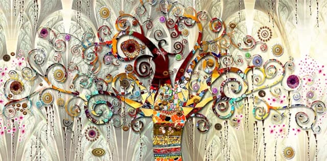 Toile d'art mural avec arbre de vie de Gustav Klimt, affiches et imprimés scandinaves, tableau d'art
