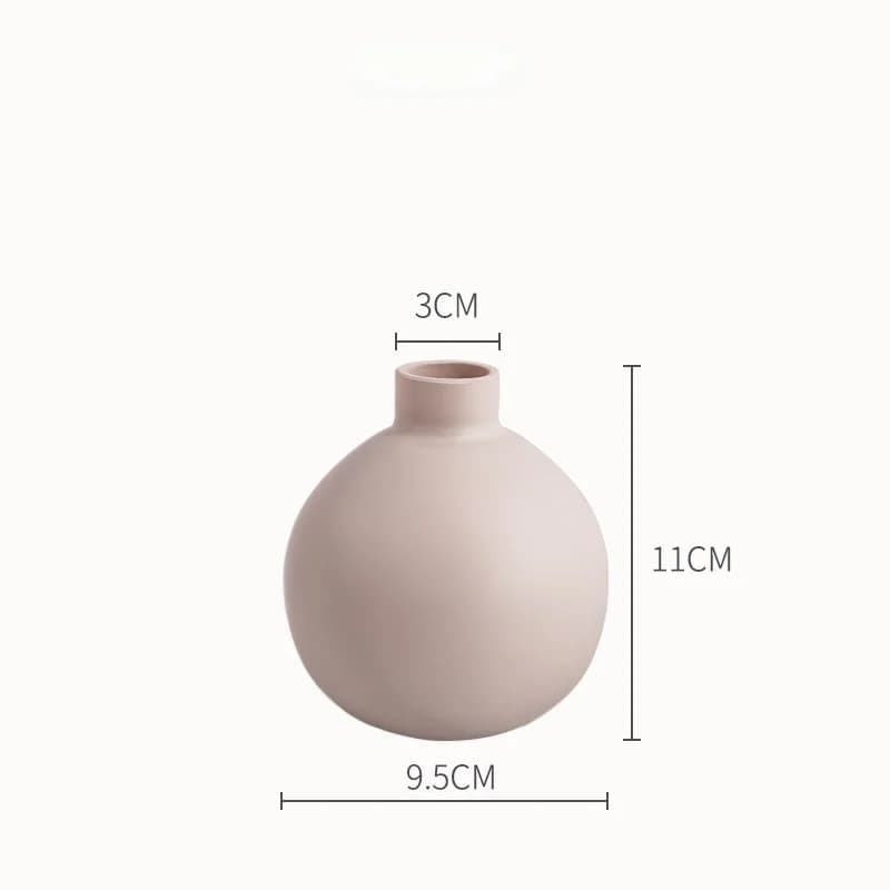 Vase à fleurs en céramique colorée, boule ronde, cylindre d'arrangement de fleurs hydroponique, déco