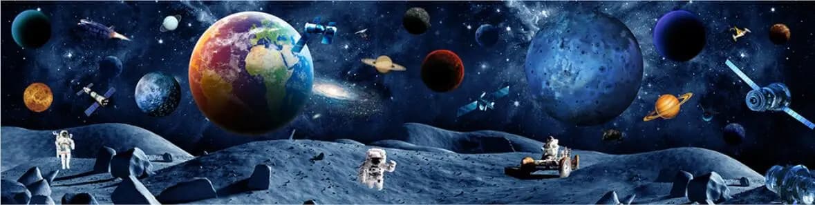 Personnalisation de papier peint 3D, ciel étoilé, univers, KTV, planète, astronaute, météorite, toil