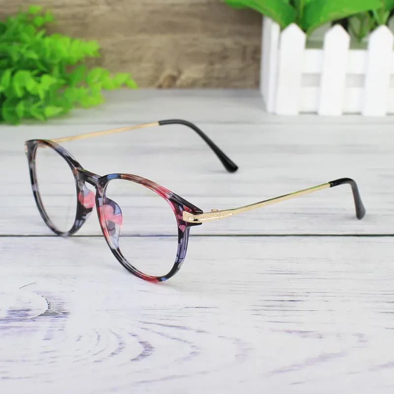 Lunettes d'ordinateur anti-lumière bleue pour femmes et hommes, montures de lunettes rondes, lunette