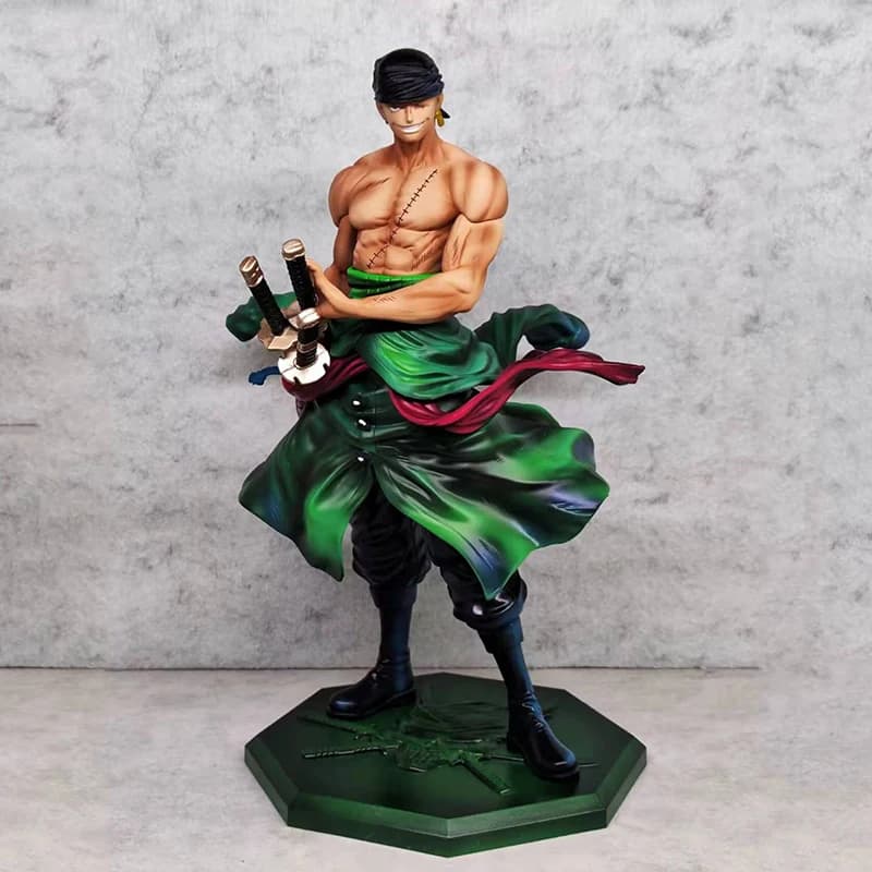 ​ ​ One Piece Roronoa Zoro Expression souriante préparation à dessiner épée 28 cm debout Pose Anime 