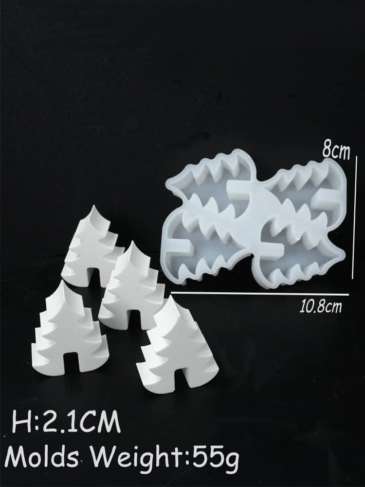 Bricolage béton arbre de noël bougeoir moule fait à la main chandelier Silicone moules plâtre résine