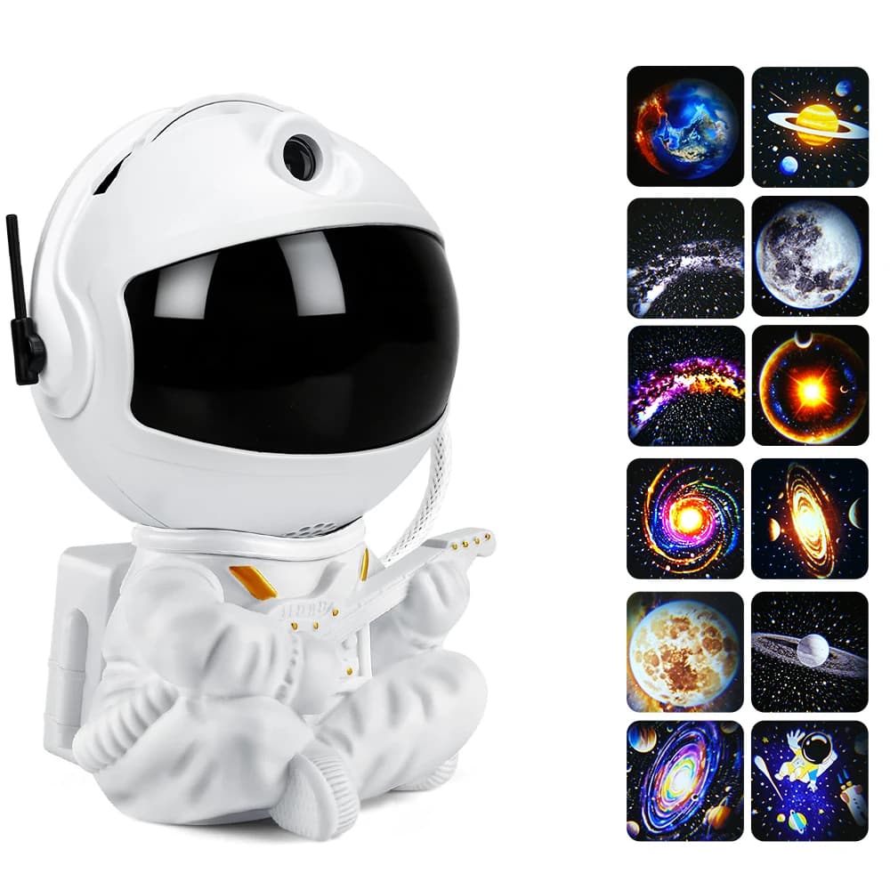 Projecteur de ciel étoilé d'astronaute avec 12 films, veilleuse d'étoiles, lampe d'astronaute LED, p