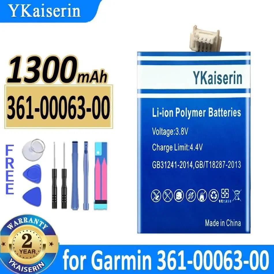 Batterie d'accessoires de dispositif Gps haute capacité 1300Mah pour Garmin 361-00063-00