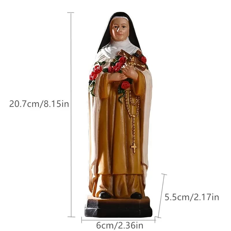 Statue de la nonne Sainte Rita de Cascia, 1 ensemble, artisanat en résine, figurine créative catholi