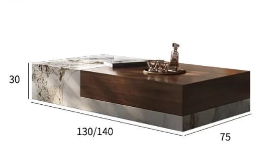 Affichage Table basse de luxe Simple minimaliste sol Design Table basse relié esthétique Tavolino Da