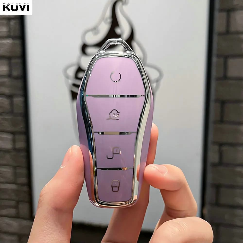 Coque de protection pour clé de voiture en TPU, porte-clés à distance, accessoires pour BYD Song Plu