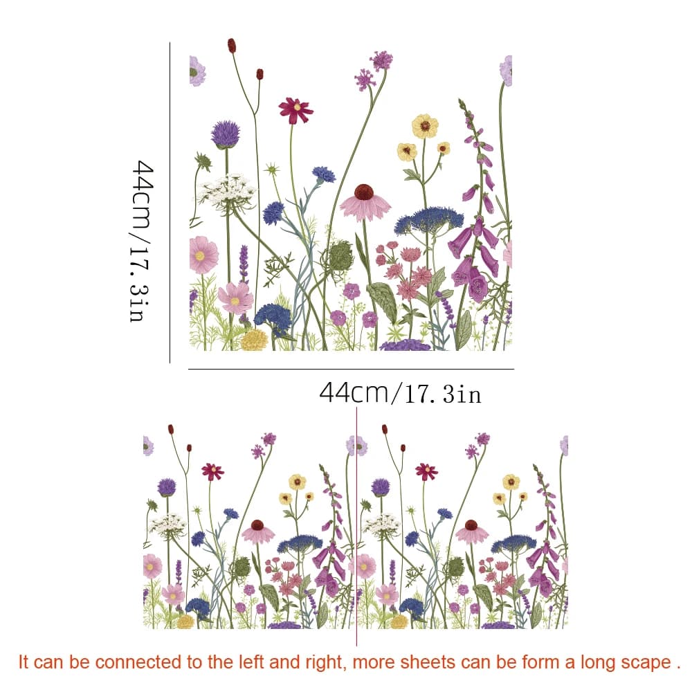 Film de bordure de vitrail floral coloré, leges s'accrochent perfecTransparent pour décalcomanie, au