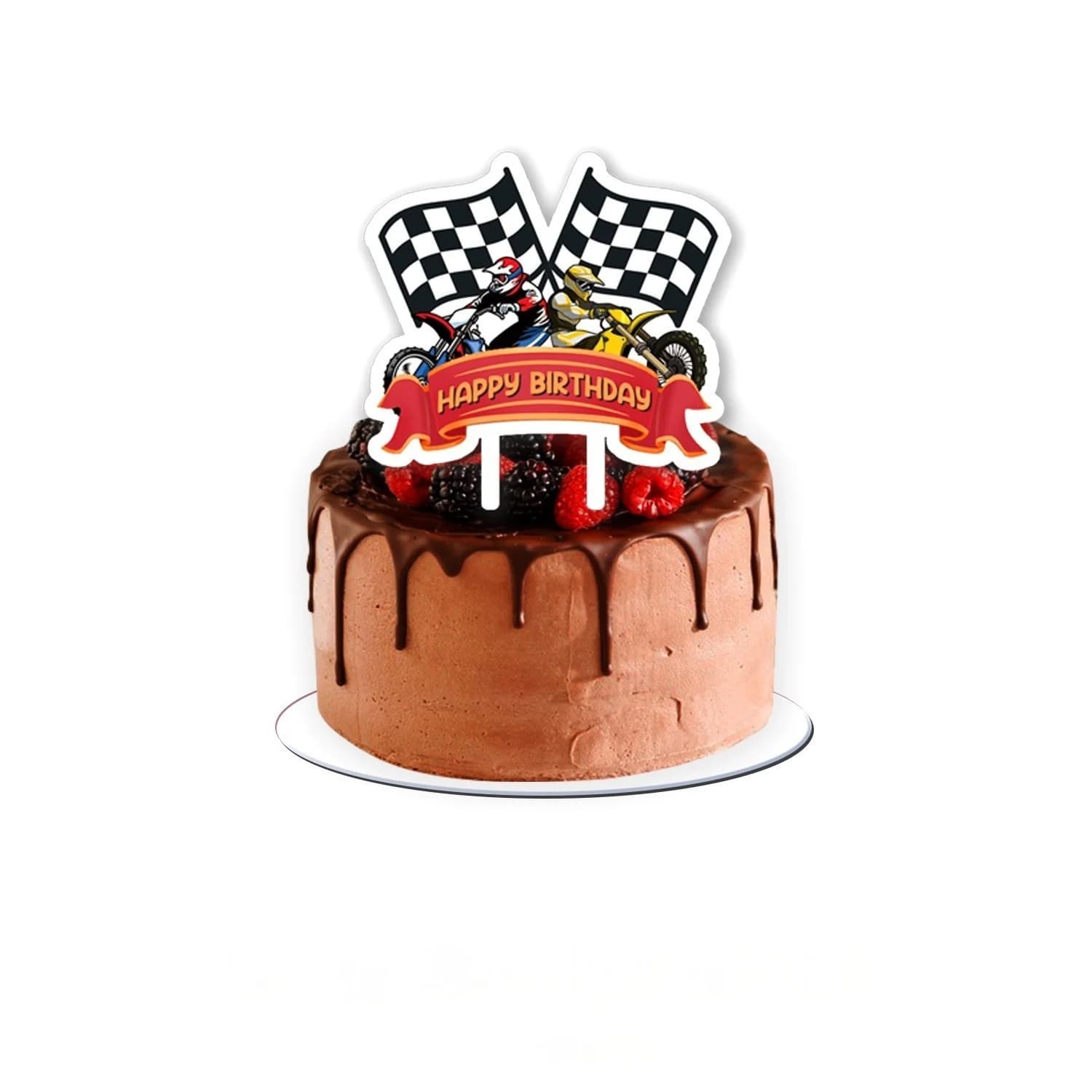 Bannière de décoration joyeux anniversaire pour moto, tourbillons suspendus, fournitures de fête pou