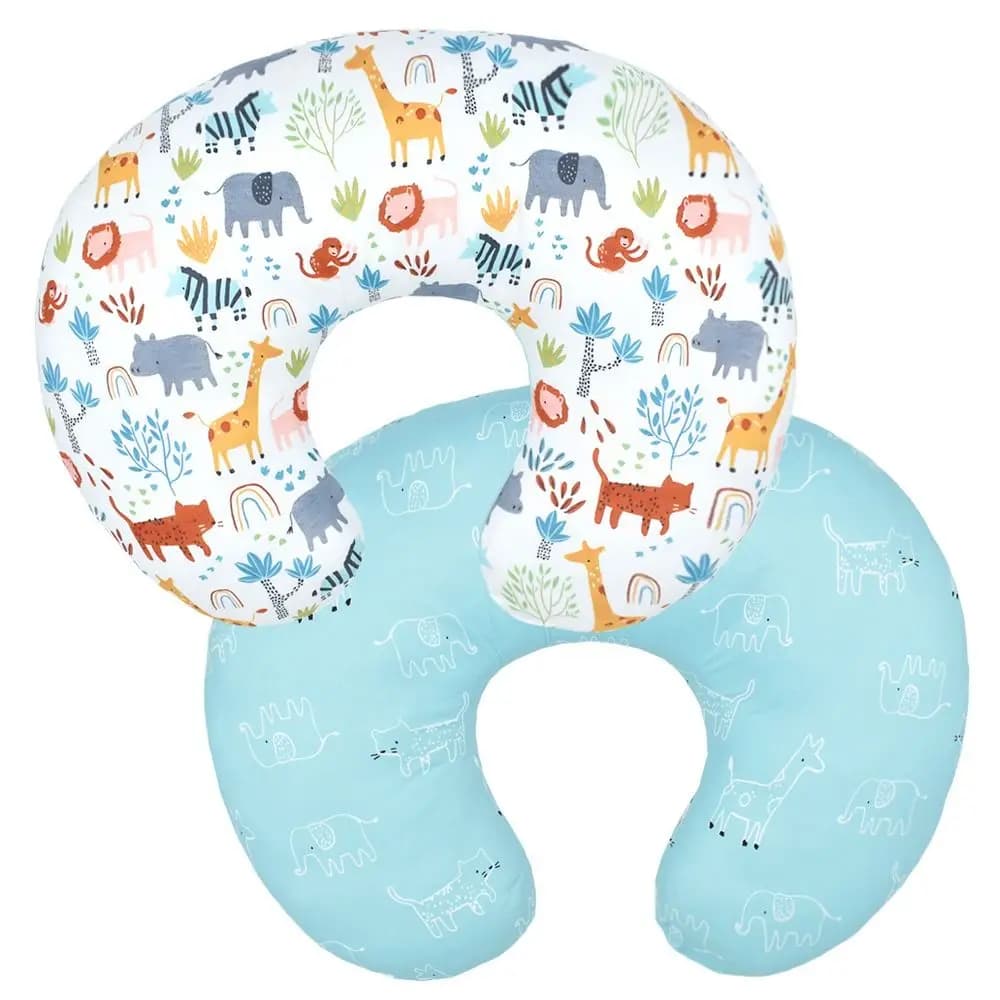 Housse de coussin d'allaitement en forme de U, remplaçable, douce pour la peau, motif floral foresti