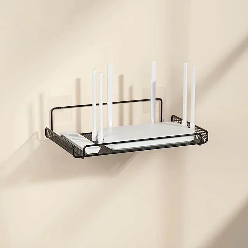Étagère murale en acier inoxydable pour routeur, sans perçage, organisateur de rangement WiFi, étagè