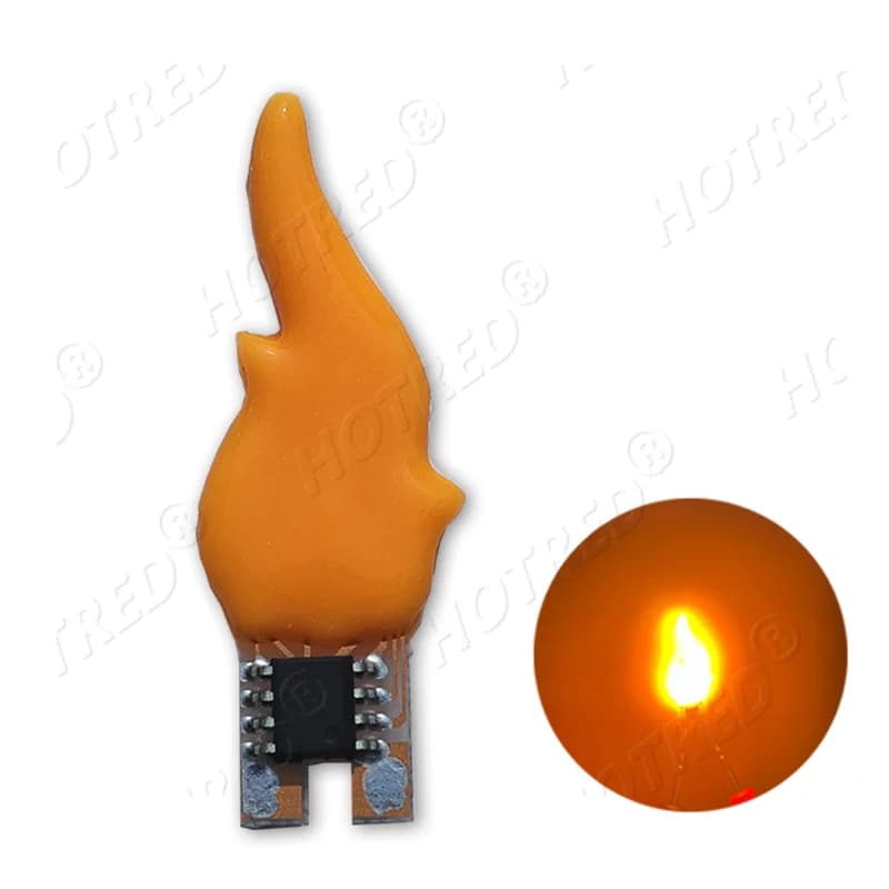 Bougies de lampe de poche LED COB, Filament LED DC3V-5V avec flamme vacillante, soudage avec ligne d