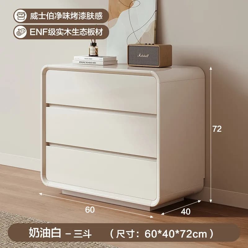 Armoire de Rangement Minimaliste de Luxe pour Bureau, Blanche, avec Tiroirs et Poignées Discrètes, A