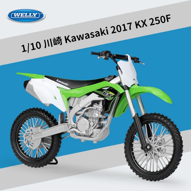 Welly 1:10 Kawasaki 2017 Kx 250f 250 F réplique de moto en alliage modèle jouet Collection pièce d'e