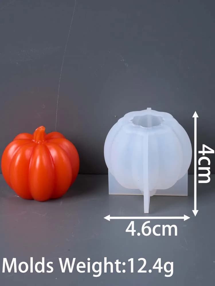 Moule à bougie en Silicone citrouille, bricolage, artisanat de citrouille d'halloween, moules en rés