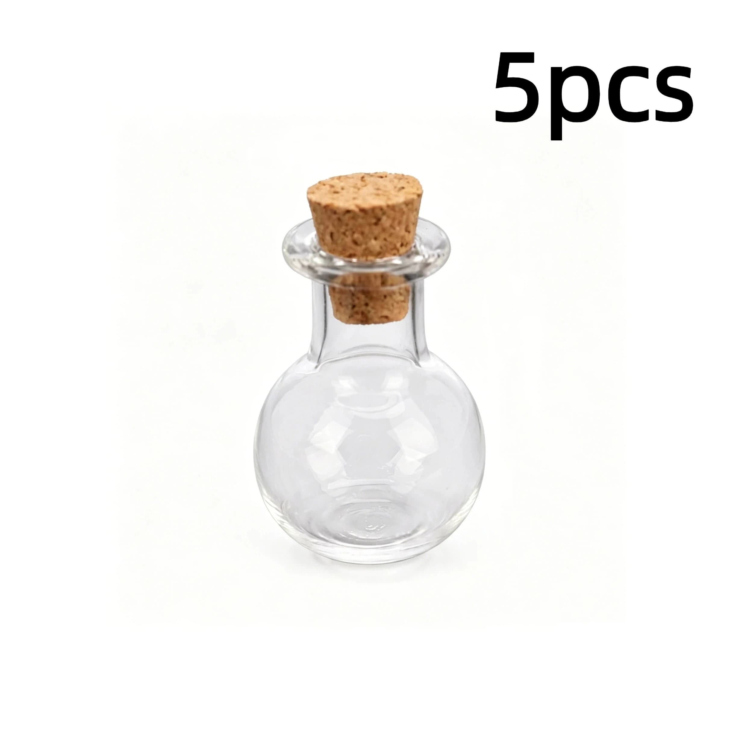 5 mini bouteilles transparentes pour dérive, bouteilles décoratives DIY