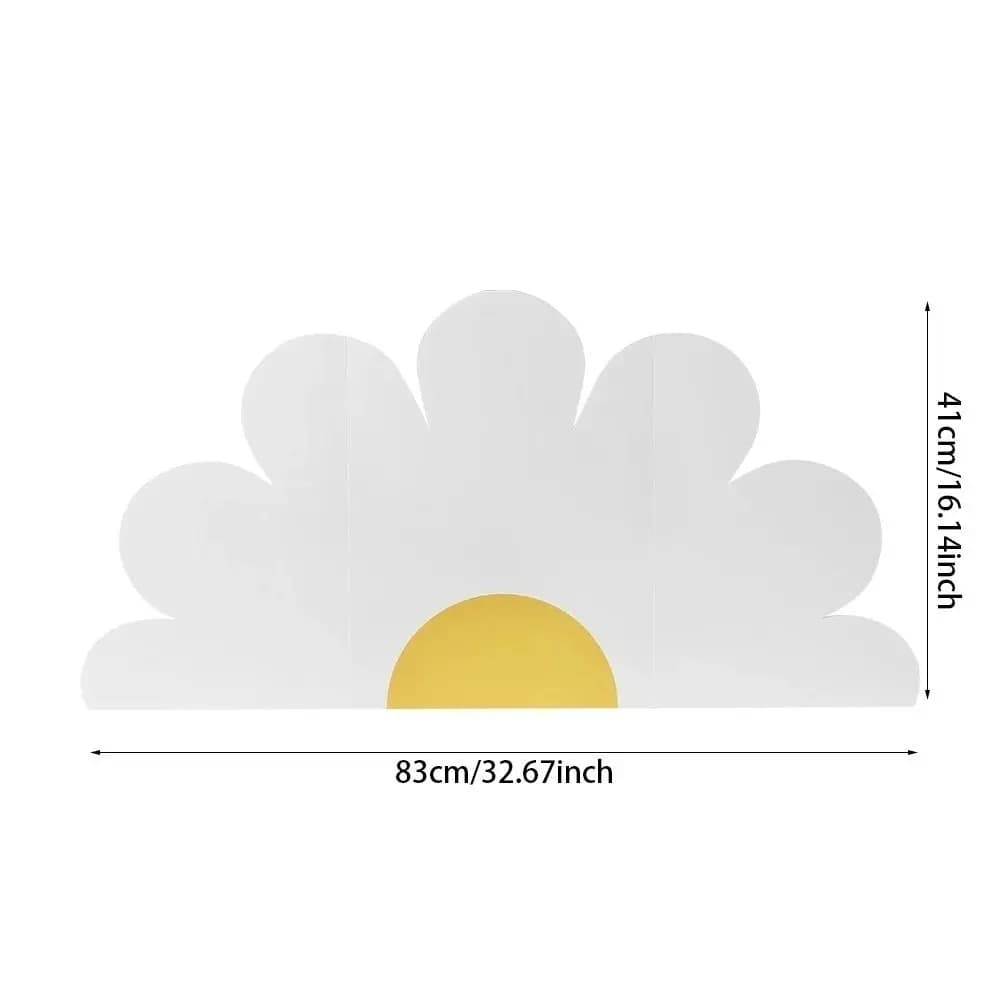 Mur de fond de fiançailles blanc, bricolage, découpe en carton, mignon, mousse, marguerite, arrière-