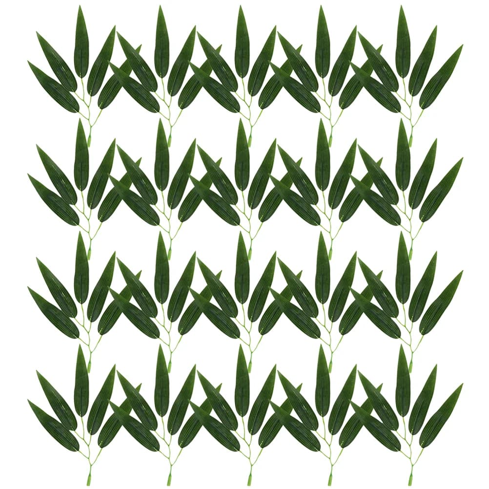 Feuilles décoratives en bambou, 30 pièces, fausses feuilles décoratives, fausses ornements réalistes
