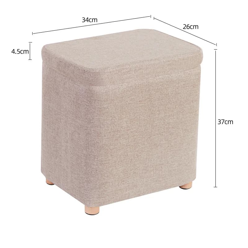 Tabouret de rangement multifonctionnel en bois, armoire d'assise pour la maison, banc de maquillage 