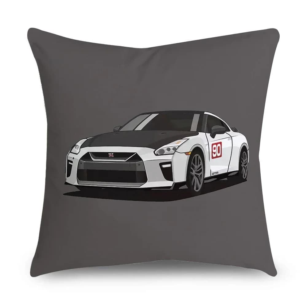 Juste de coussin de voiture de sport pour la maison, taie d'oreiller à motif de dessin animé complet