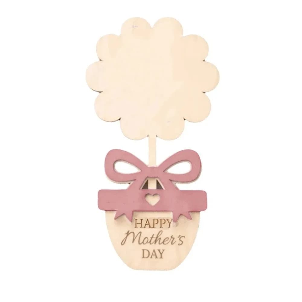 Plaque décorative peinte à la main pour la Fête des Mères, cadeau pour maman, ornement DIY avec empr