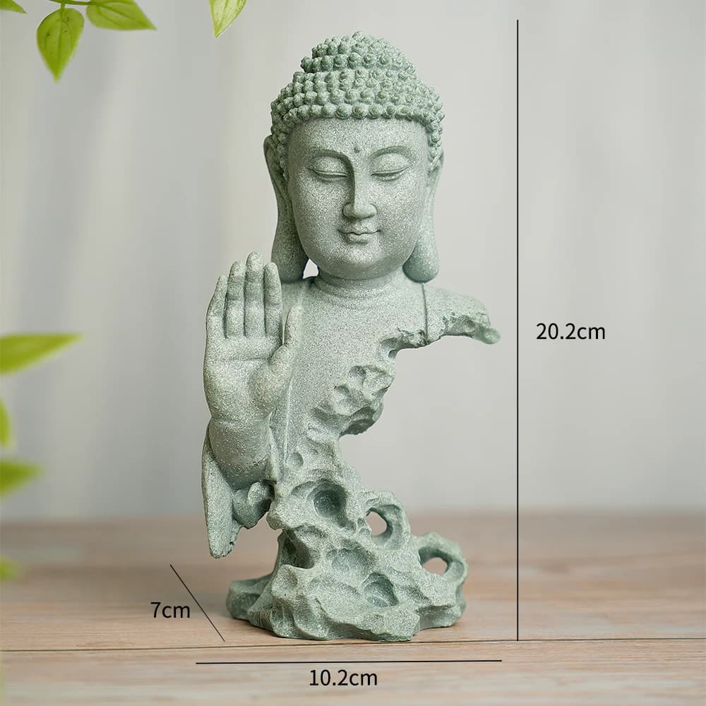 Statue de bouddha pour la méditation domestique, Figurines décoratives de jardin Zen, bonsaï, Micro 