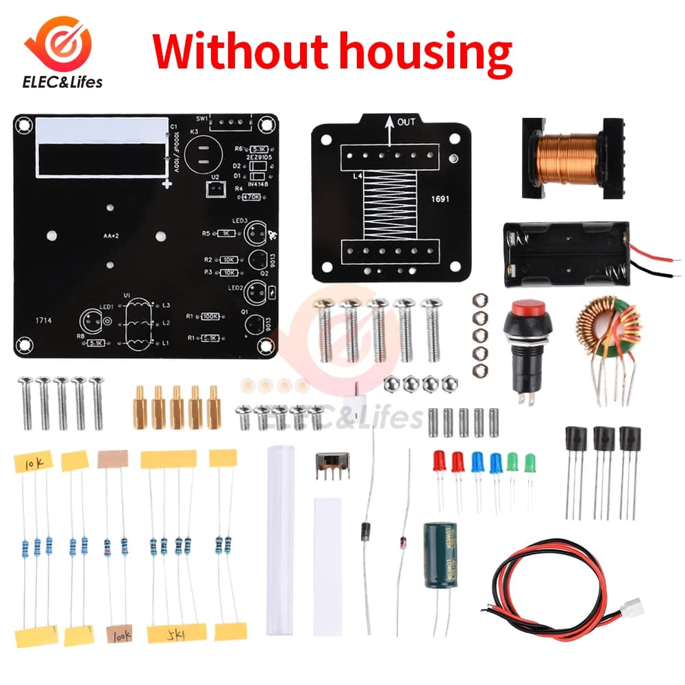 Kit de booster de bobine électronique bricolage, circuit technique, boîtier en acrylique exécutif sa