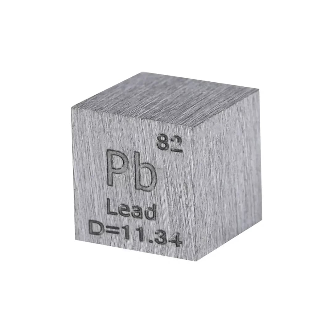 Cube de plomb, Cube de densité Pb de 10 mm Cube d'élément haute densité Cube en métal unique
