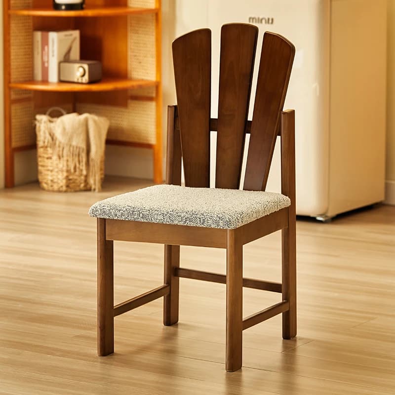 Chaise de salle à manger rétro française, Style Antique, Simple, paon en bois massif, chaise de lois