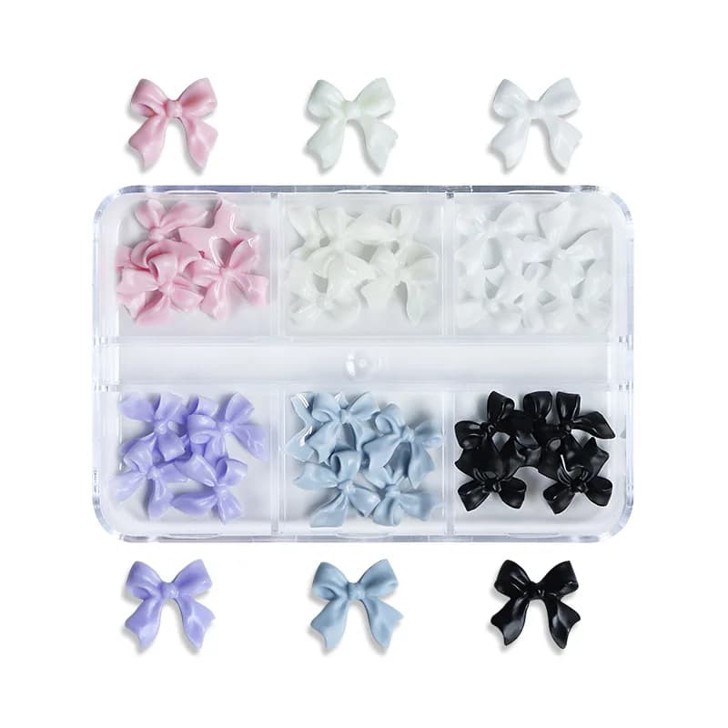 30pcs Kawaii Mini Arc 3D Mignon Nail Art Décorations Matte Papillon Ongles Charmes Conceptions DIY R